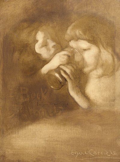 Le verre de bière au café de Vernet - Eugène Carrière